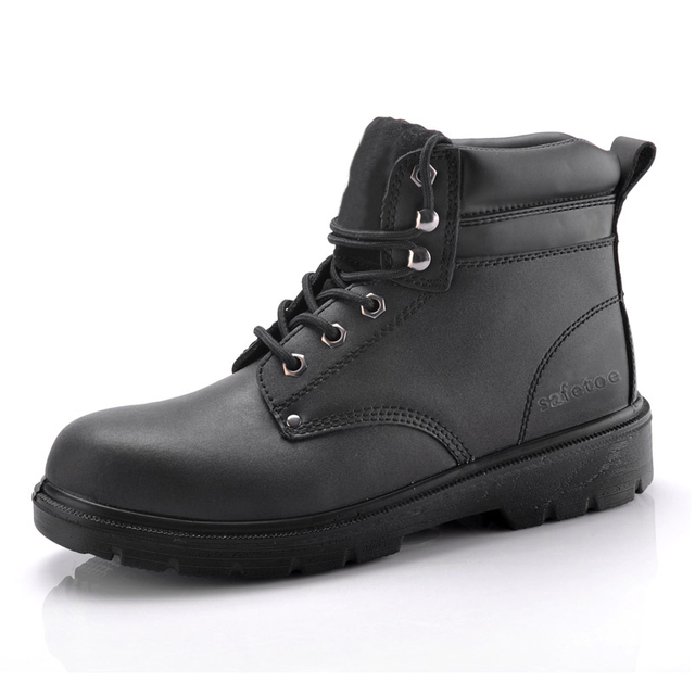 Sapatos de segurança de couro liso M-8149