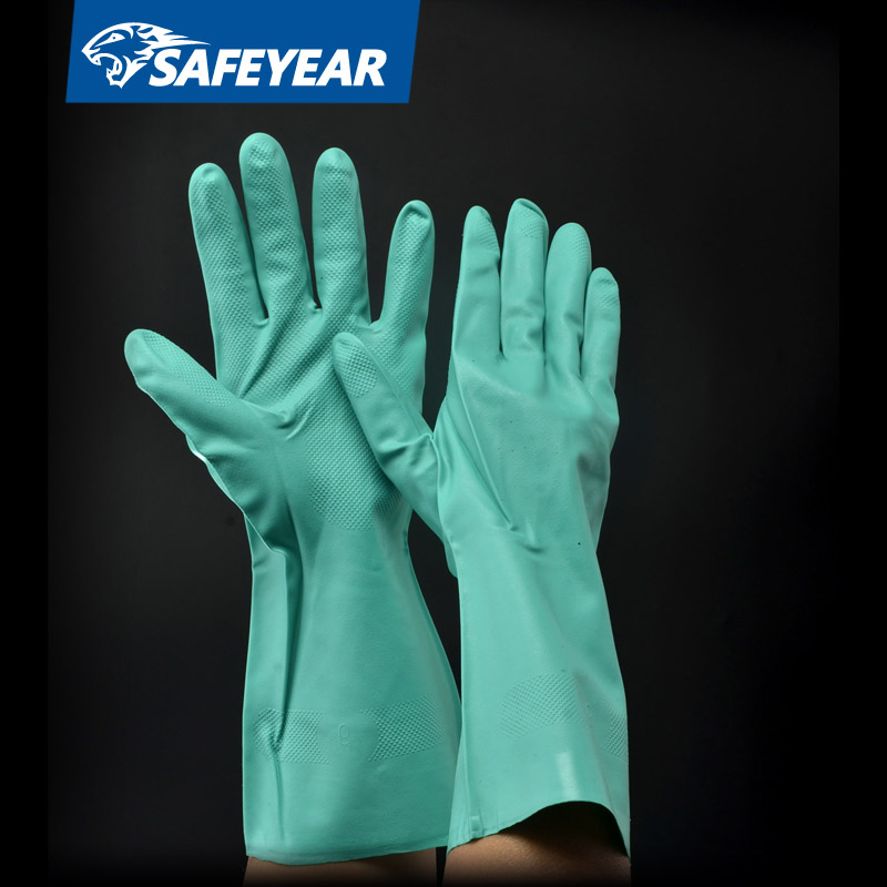 Luvas de Trabalho Resistentes a Produtos Químicos FL-0056 Verde