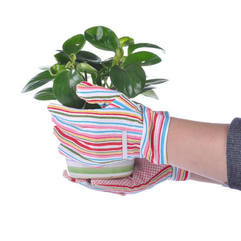 Luvas de trabalho de jardim pontilhadas de PVC FL-5534