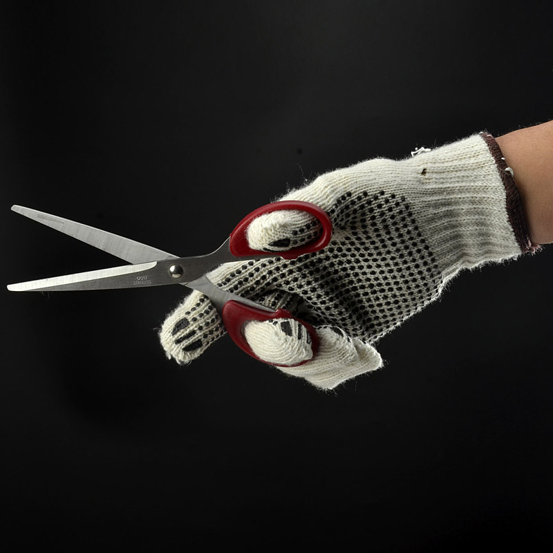 Luvas de trabalho de segurança de pontos de PVC FL-7259