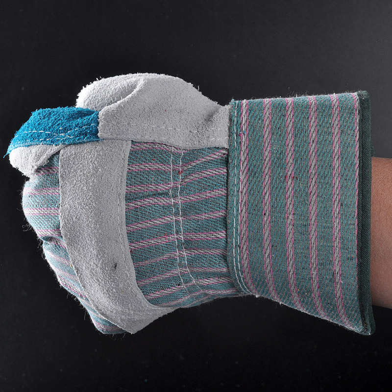 Luvas de couro para construção civil FL-1015 azul