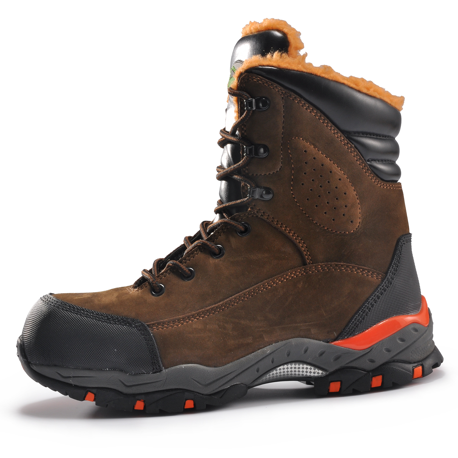 Botas de trabalho de segurança forradas com forro de pele Rigger inverno bico de aço H-9537