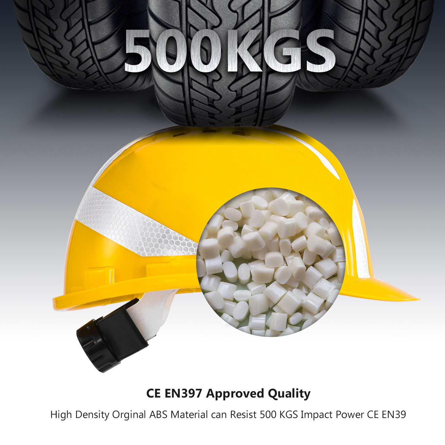 Capacete de segurança estilo americano W-036 amarelo