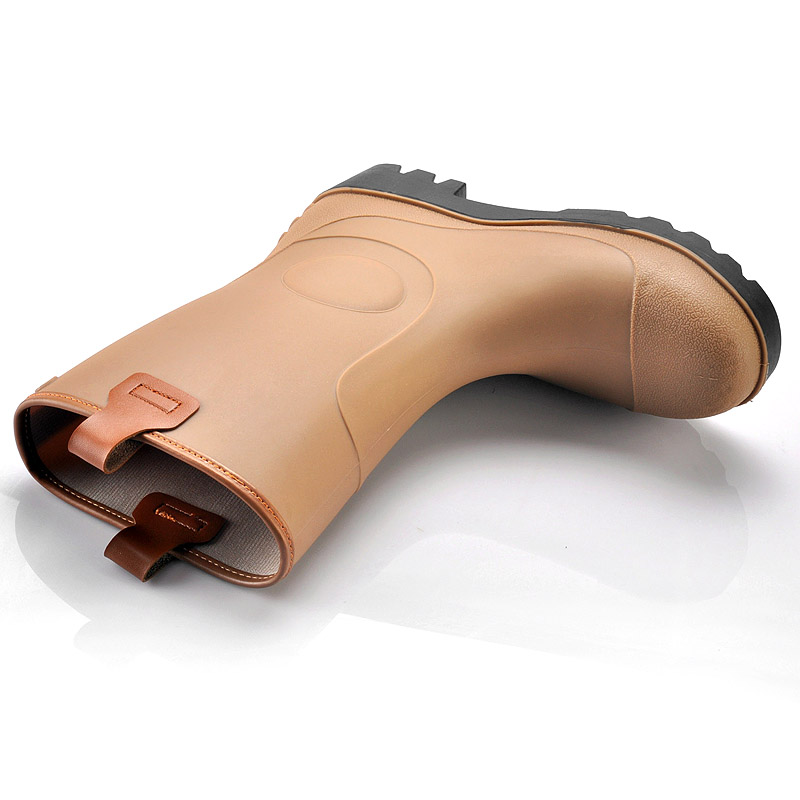 Botas de chuva de goma de segurança W-6037 marrom