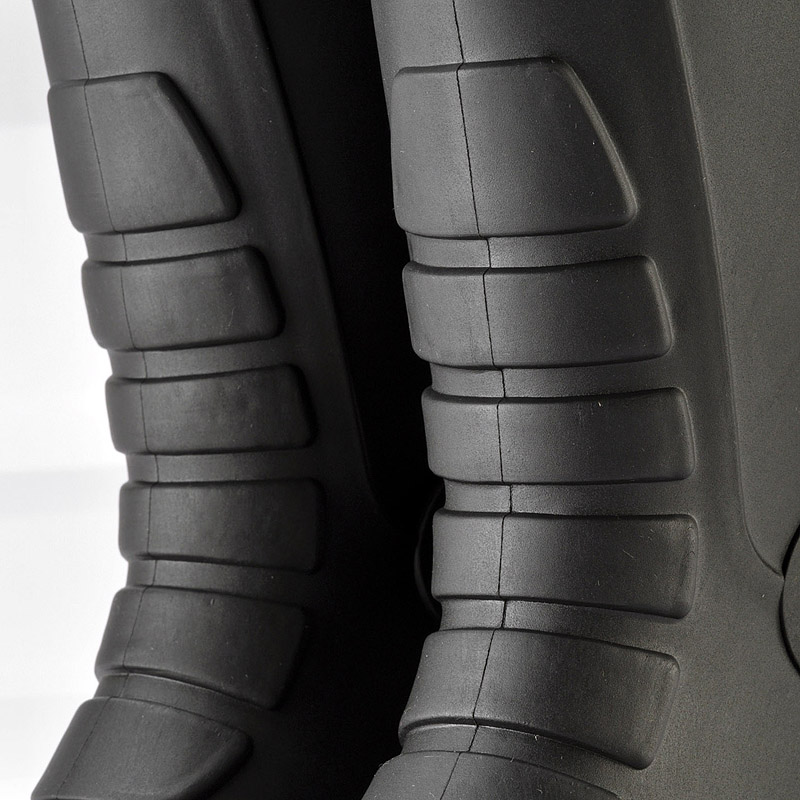 Botas de goma de borracha à prova d'água W-6038 preta