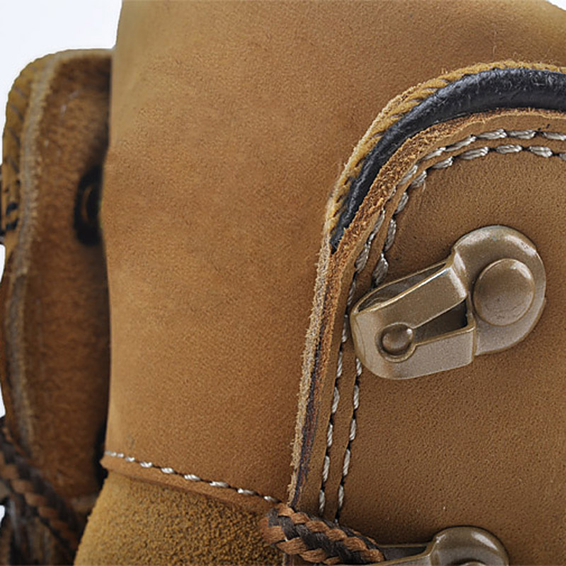 Botas de trabalho de segurança de couro industrial M-8364 marrom