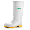 Botas de segurança S5 Wellington – Botas de trabalho impermeáveis ​​com biqueira de aço em PVC W-6038 Branco