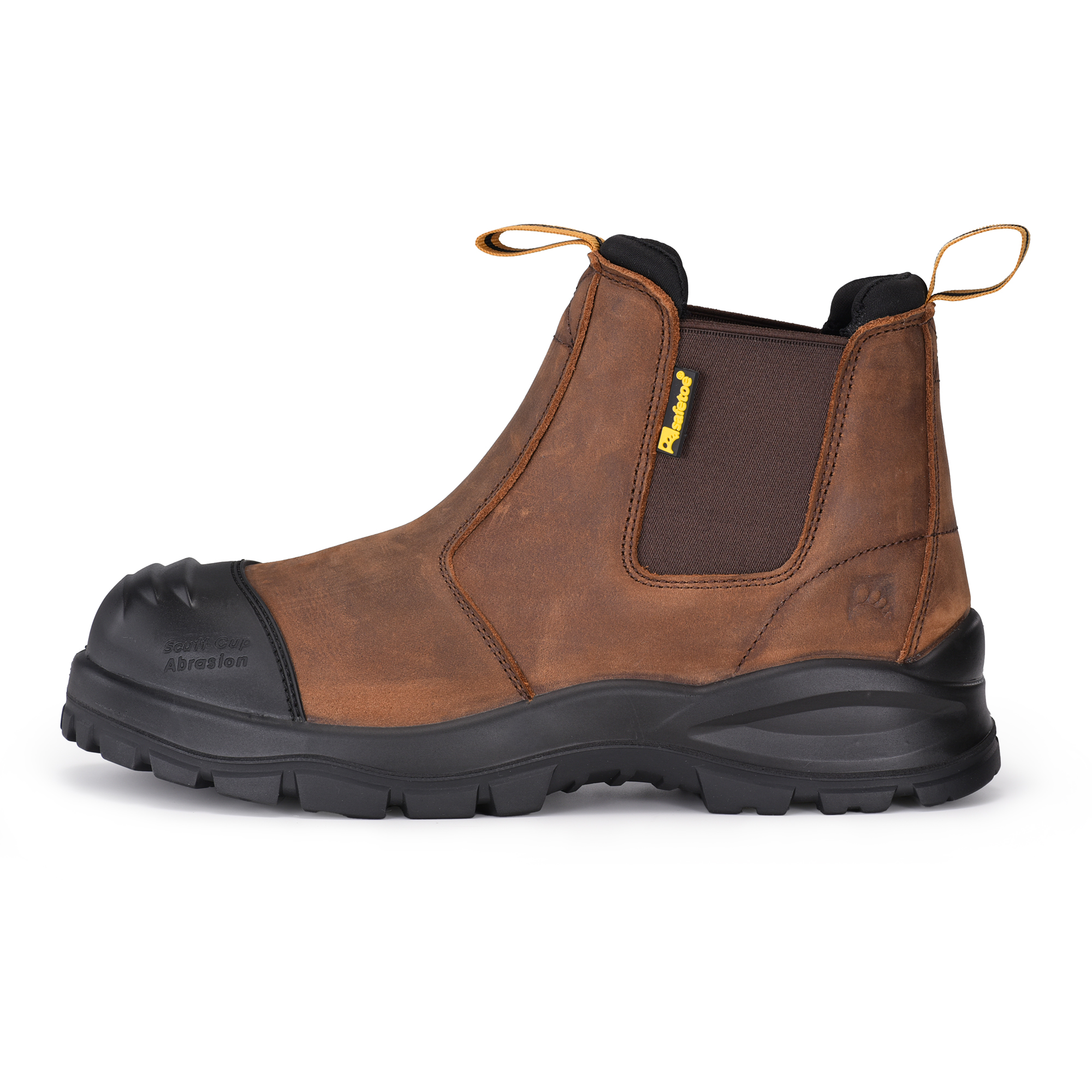 Botas de trabalho de mineração com biqueira de aço com punho de escada aprovadas M-8025NBLG