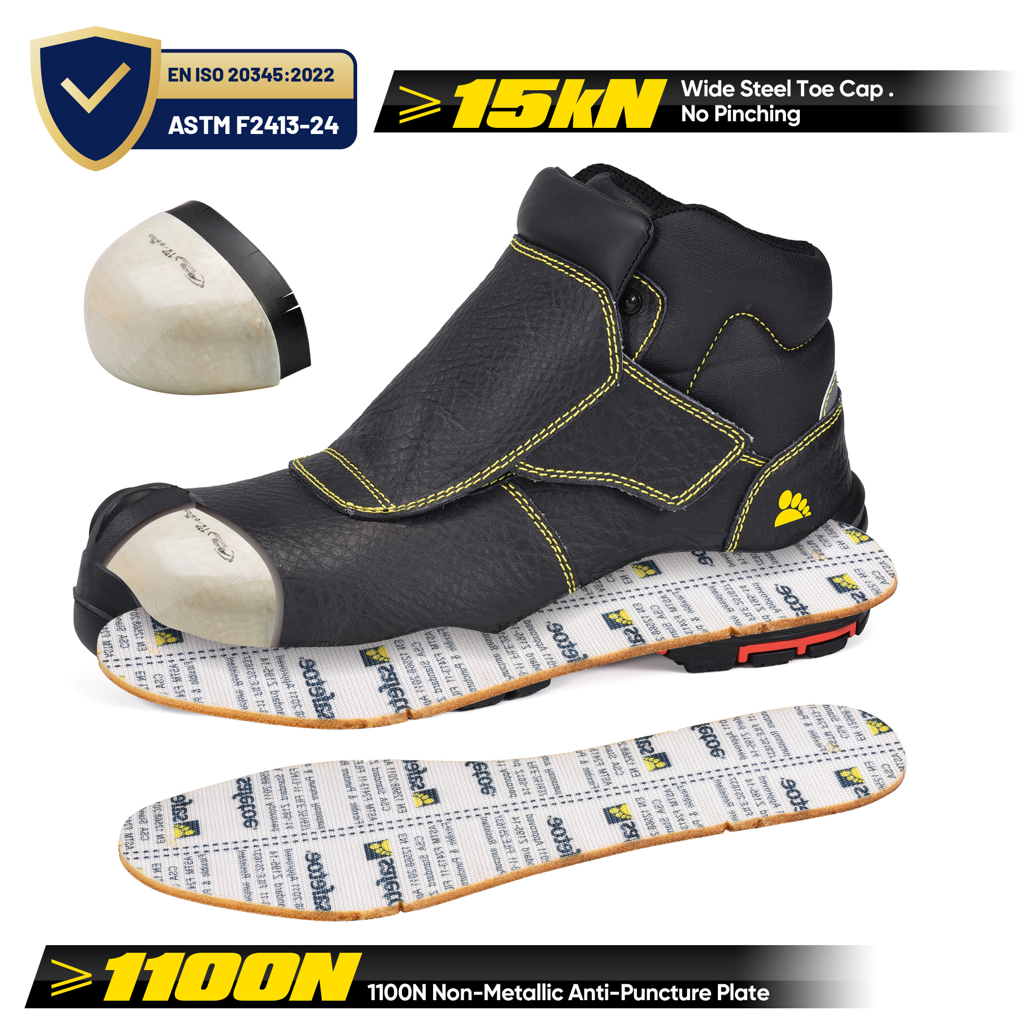 AS 2210.3 S3 Botas de soldagem de trabalho para trabalhadores soldadores M-8387