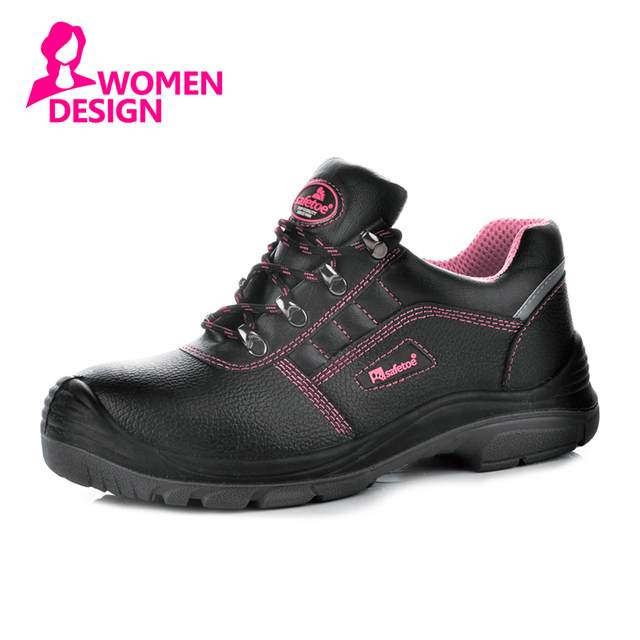 Sapatos de trabalho pretos com cadarço mais confortáveis ​​| L-7163 Senhora