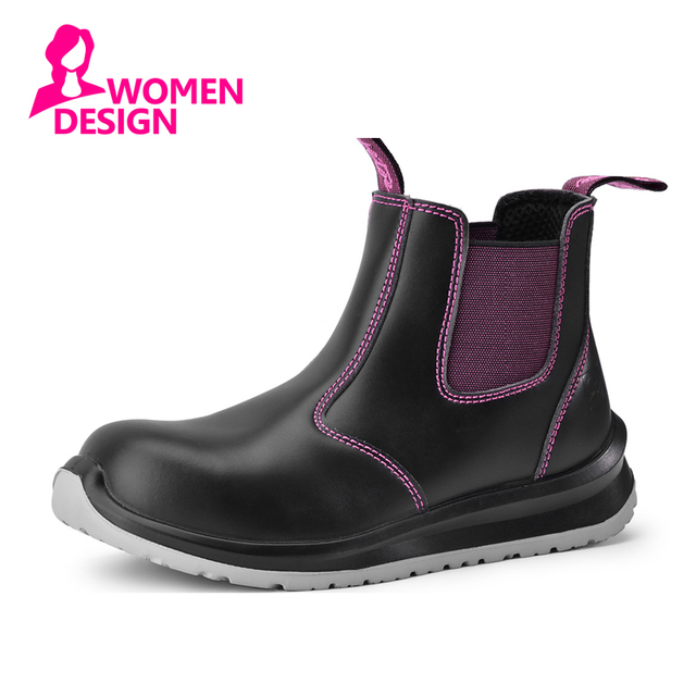 Melhores sapatos de trabalho antiderrapantes Botas de trabalho femininas puxadas na ponta dos pés compostas