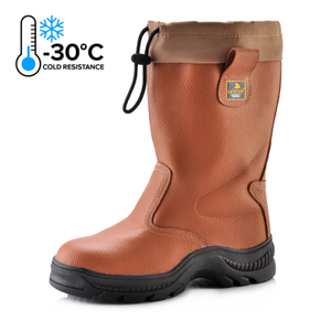 Botas de trabalho de inverno com biqueira de aço quente à prova d'água para homens H-9426