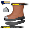 Botas de segurança clássicas de couro Rigger com biqueira de aço | H-9430 Marrom