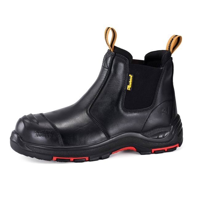 Botas de segurança elétrica dielétrica certificadas ASTM Slip-On Chelsea (EH 18kV) M-8025NB pretas InstaGuard Chelsea BK