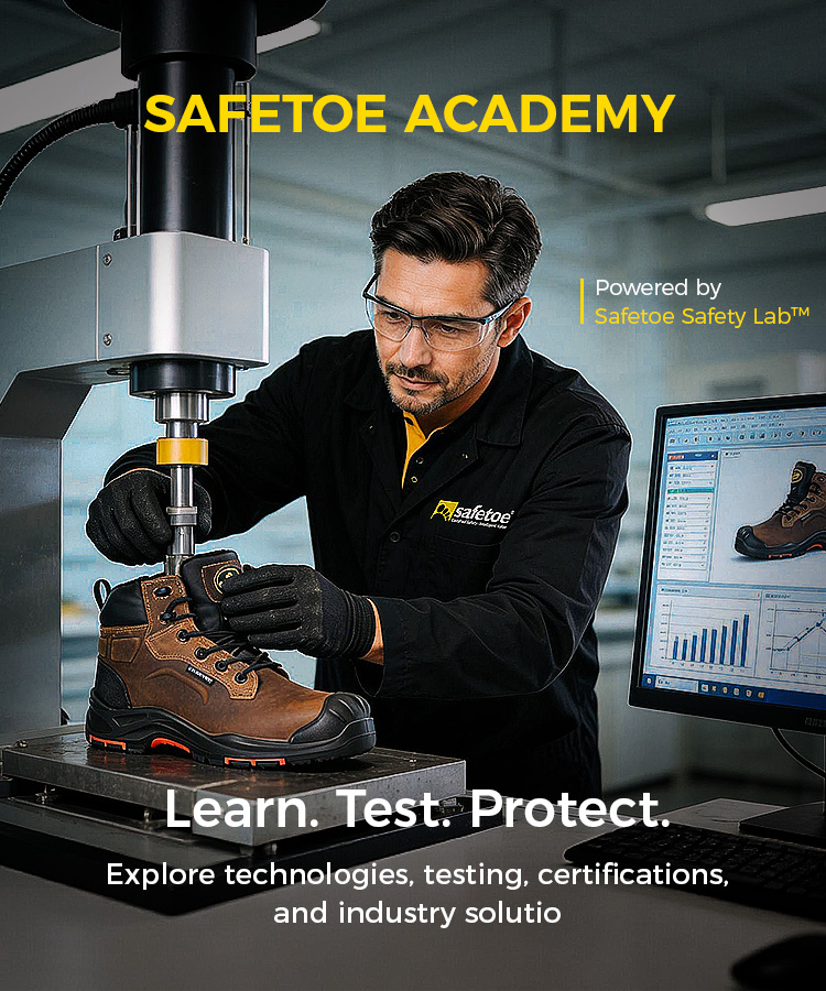 Safetoe safety footwear and PPE videos featuring product demonstrations, testing processes and protection technologies