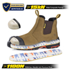 Botas de segurança Chelsea de couro premium | Proteção composta para biqueira e furos M-8025NB