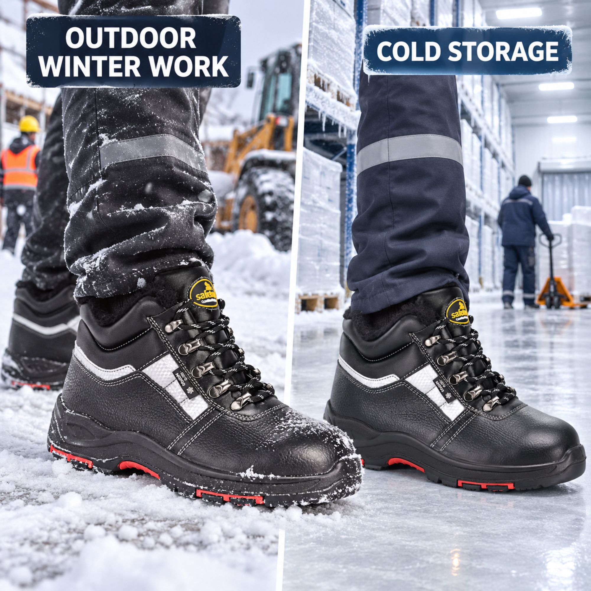 Botas de segurança de inverno isoladas com forro de lã quente | Escudo de Gelo M-8027
