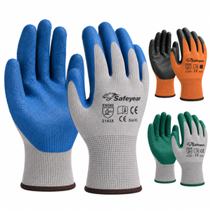 Luvas de trabalho revestidas de látex LY3013
