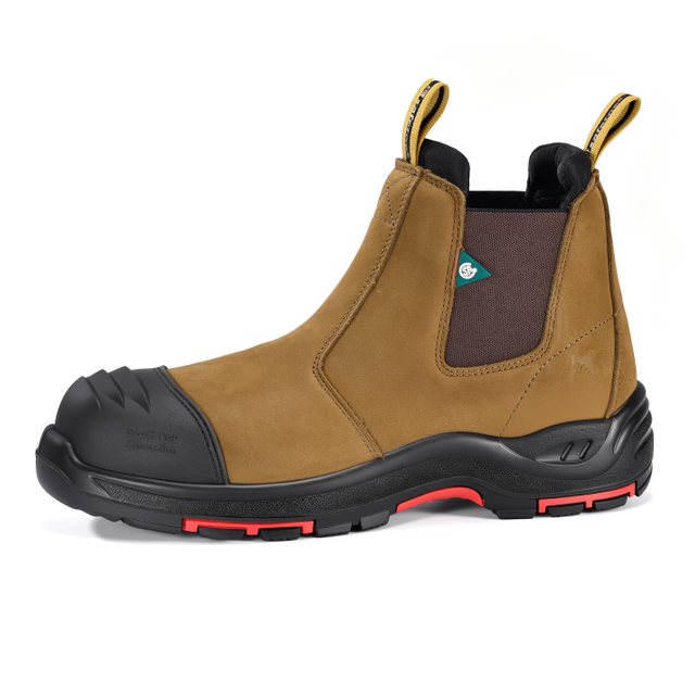 CSA EH Composite Toe Chelsea Botas de segurança | Botas de trabalho de couro sem metal M-8025NB