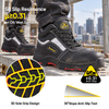 Sapatos de segurança industrial premium com biqueira de aço e sola de PU/borracha resistente ao calor | M-8027PRST