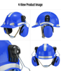 Capacete de segurança de construção com protetores auriculares W-018EM