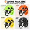 Capacete de segurança florestal com protetor facial e protetores auriculares M-5018