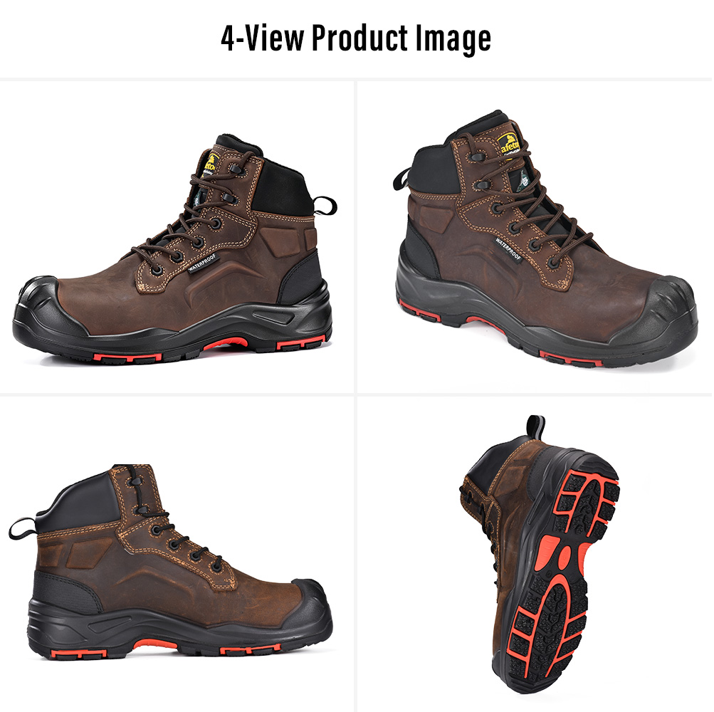 M-8552 Botas de trabalho imperme&aacute;veis ​​com biqueira composta certificada pela CSA Multi-View 