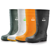 Botas de segurança S5 Wellington – Botas de trabalho impermeáveis ​​com biqueira de aço em PVC W-6038 pretas