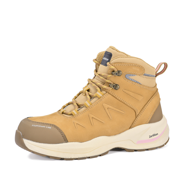 Botas de segurança ultraleves femininas com biqueira de alumínio e proteção de placa PE | M-8553W Pro