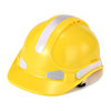 Capacete de segurança ventilado de alta visibilidade com faixas refletivas