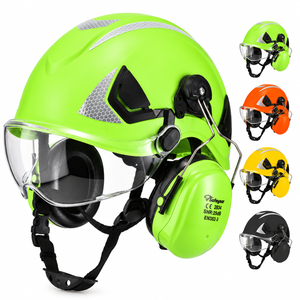 Capacete de segurança florestal com protetor facial e protetores auriculares M-5018