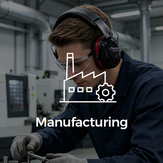 Fabricação de protetores auriculares para trabalhadores industriais