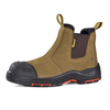 Botas de segurança Chelsea de couro premium | Proteção composta para biqueira e furos M-8025NB