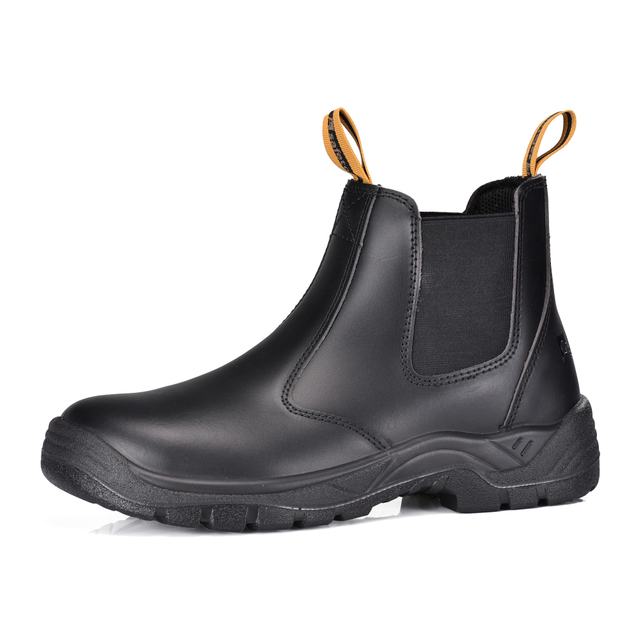 Botas de trabalho de segurança pretas com biqueira de aço | M-8025 SiteShield Pro