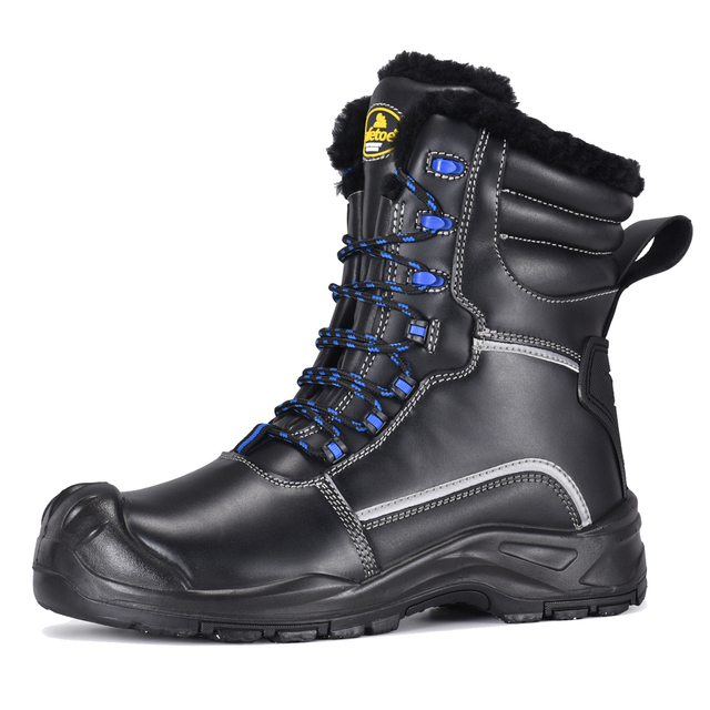 Botas de trabalho impermeáveis ​​para inverno extremo forro de lã natural sola antiderrapante H-9550 IceShield Pro