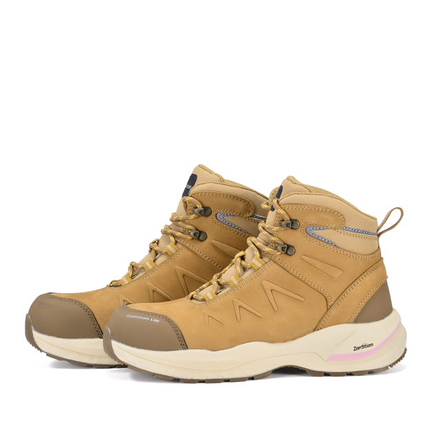 Botas de segurança ultraleves femininas com biqueira de alumínio e proteção de placa PE | M-8553W Pro