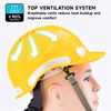 Capacete de segurança ventilado de alta visibilidade com faixas refletivas