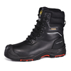 Botas de segurança de inverno com isolamento preto | Botas de trabalho com biqueira composta à prova d'água H-9552BK